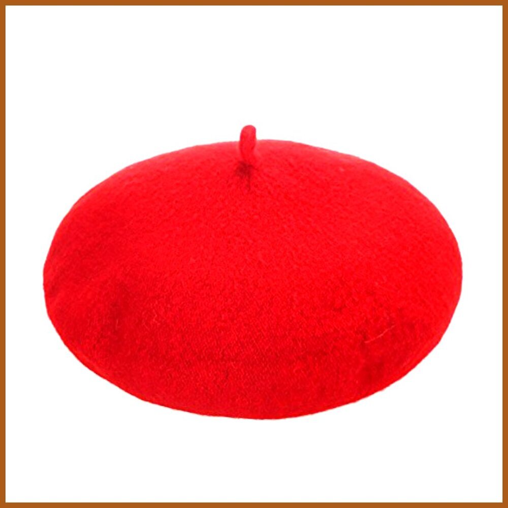 6 Pack Wool Blend Beret Hats French Style Free Size - Picture 3 of 6